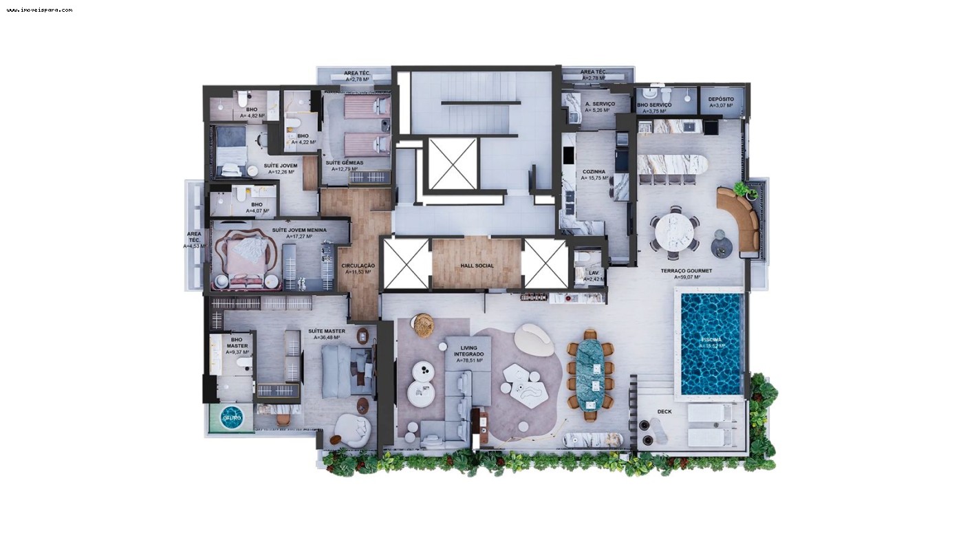 Apartamento à venda com 3 quartos, 141m² - Foto 9