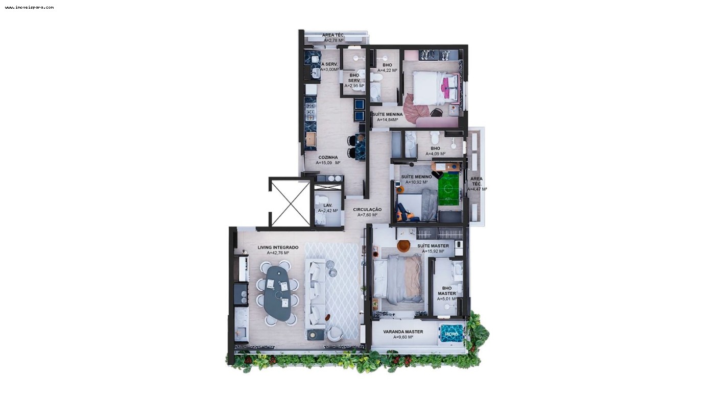 Apartamento à venda com 3 quartos, 141m² - Foto 13